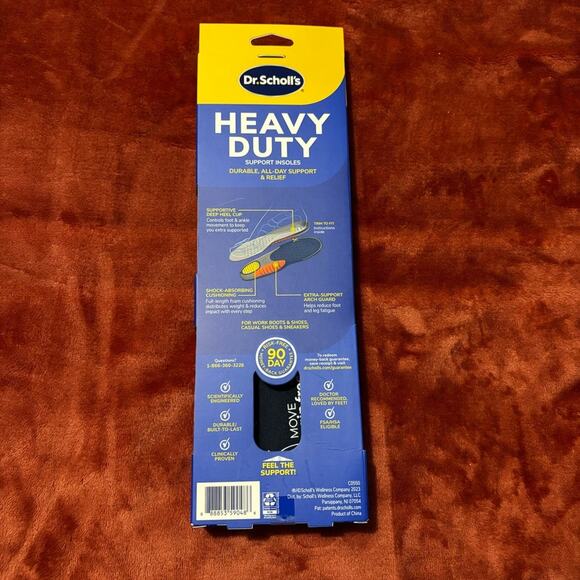 1 PAIR Dr. Scholl's Heavy Duty Support Insoles Back Pain Relief MENS Size 8-14 - Picture 3 of 6
